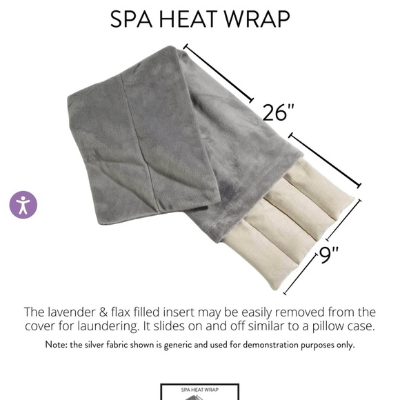 Sonoma Lavender Spa Heat Wrap Platinum Angora Microwaveable Heat Pad Silver NEW - Picture 16 of 16